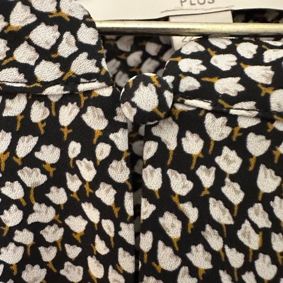 LOFT PLUS Floral Print Belted Dress - Size 22 - Picture 3 of 10